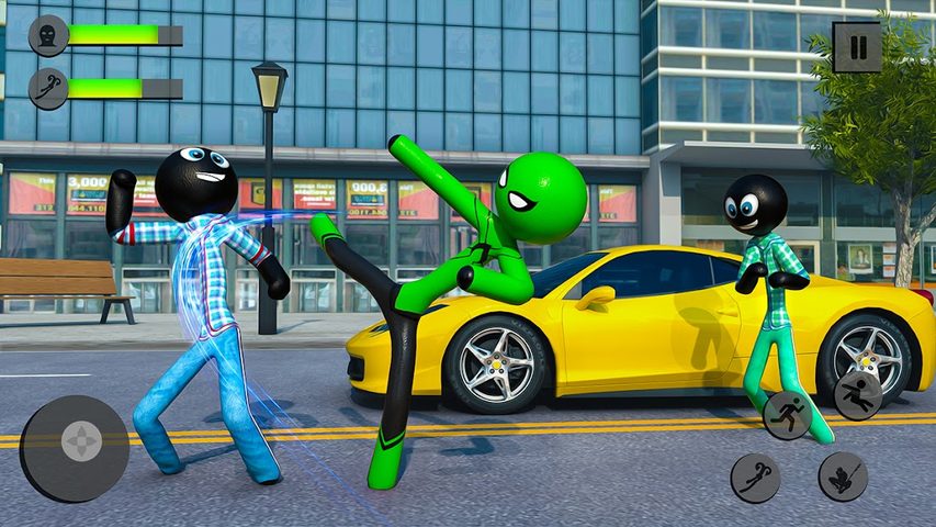 Screenshot 2: Flying Stickman Rope Hero Game