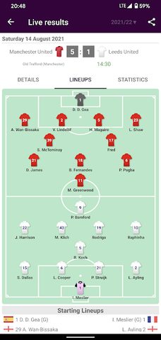Captura 4: Marcadores en Vivo: Premier League 2021/2022