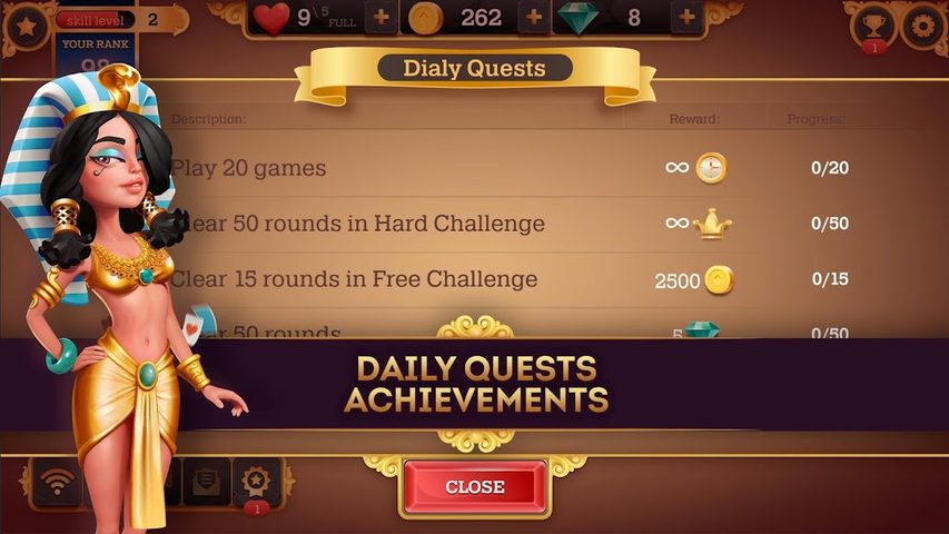 Screenshot 8: Cleopatra Solitaire TriPeaks