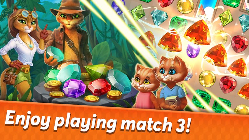 Screenshot 17: Indy Cat 2: Match 3 free game - jigsaw, puzzles