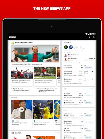 Скриншот 9: Приложение ESPN для спорта