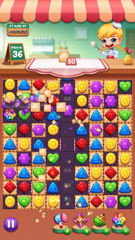 Скриншот 22: Сладкая игра 'Три в ряд' с конфетами