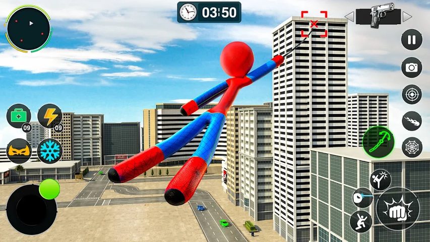 Screenshot 13: Flying Stickman Rope Hero Game