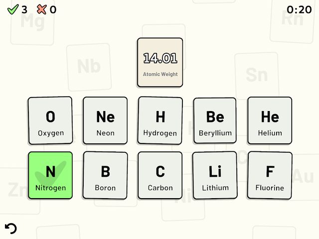 Screenshot 9: Periodic Table Quiz