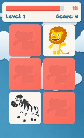 Captura 2: Juego de Memoria de Animales para Niños