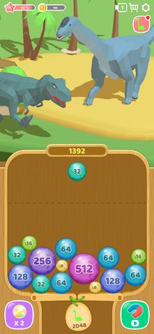 Screenshot 1: Dino 2048:Merge Jurassic World