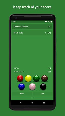 Captura 1: Marcador de Snooker