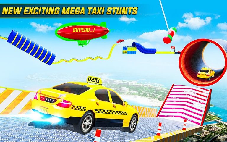 Captura 10: Acrobacias de Taxi en Mega Rampa