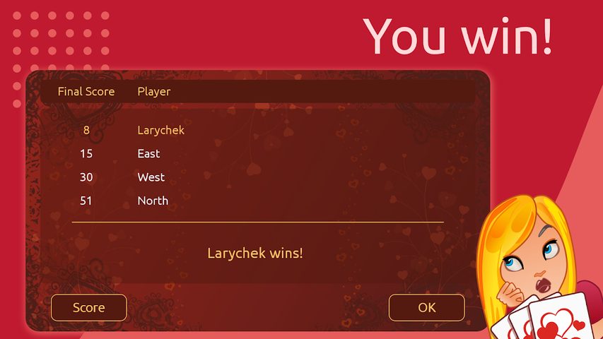 Screenshot 24: Hearts Deluxe - Free Card Game