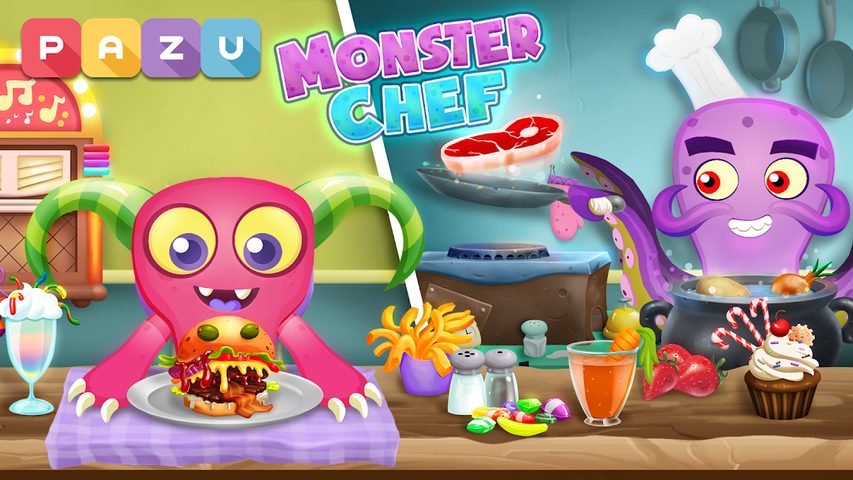 Screenshot 1: Monster Chef - Cooking Games