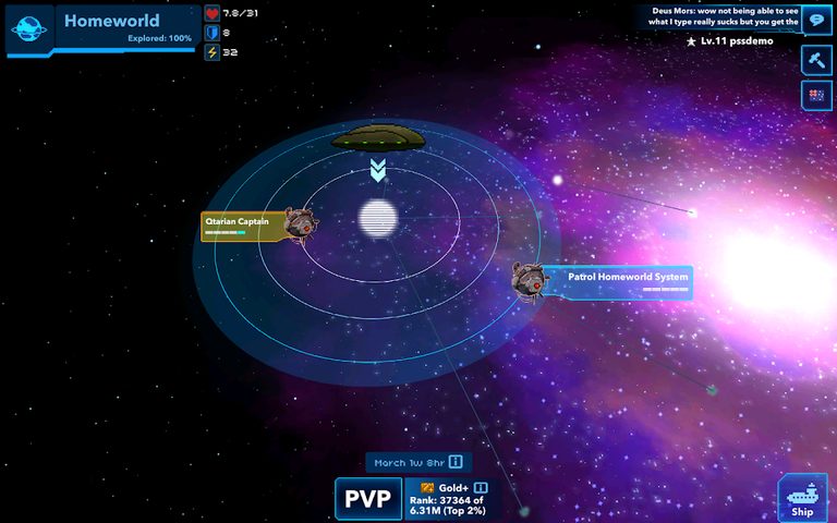 Captura 22: Juego estratégico espacial