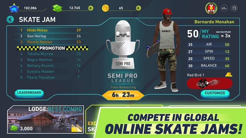 Screenshot 1: Skate Jam - Pro Skateboarding