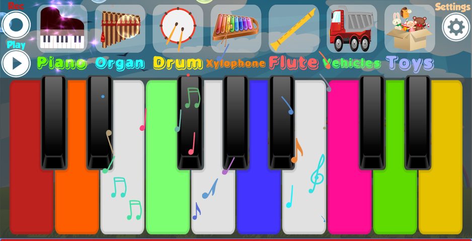 Captura 3: Piano para niños y bebés