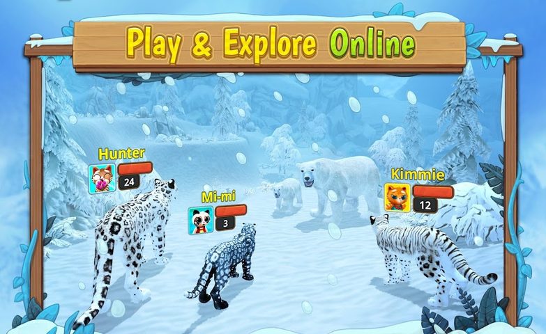 Screenshot 3: Snow Leopard Family Sim Online