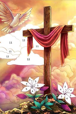 Скриншот 9: Bible Coloring - Paint by Number, Free Bible Games