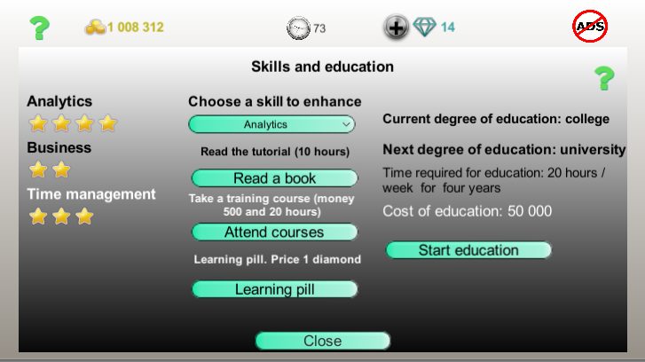 Screenshot 14: Business strategy 2