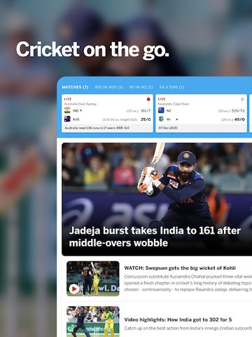 Screenshot 11: ESPNCricinfo - Live Cricket Scores, News & Videos
