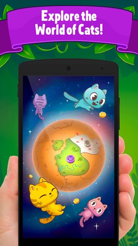 Screenshot 1: Cute Cat Merge & Collect: Lost