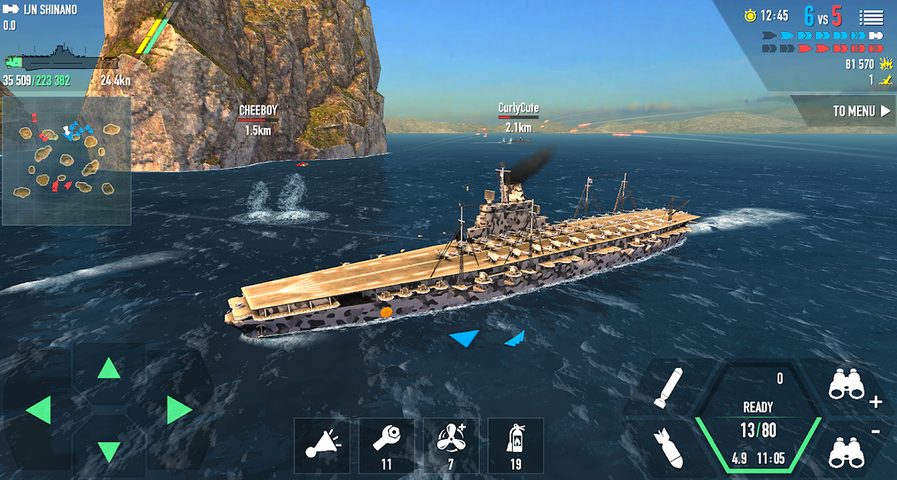 Captura 23: Batalla de buques de guerra: Combate naval en línea