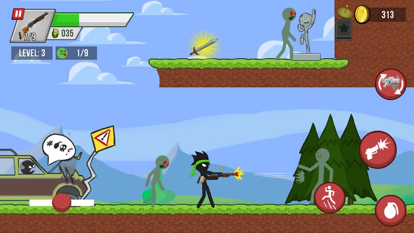 Screenshot 1: Stickman vs Zombies