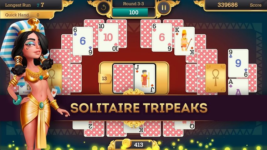 Screenshot 1: Cleopatra Solitaire TriPeaks