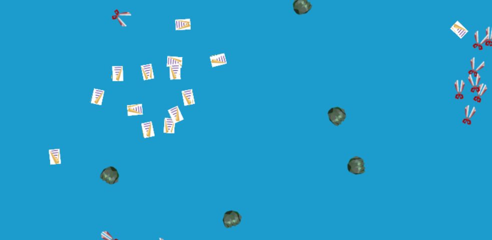 Captura 15: Arena de Evolución: Un Sandbox de Piedra, Papel o Tijera