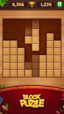 Captura 2: Juego de Puzzle con Bloques de Madera