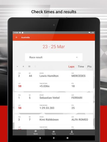 Screenshot 12: Formula 2021 Calendar & Standings