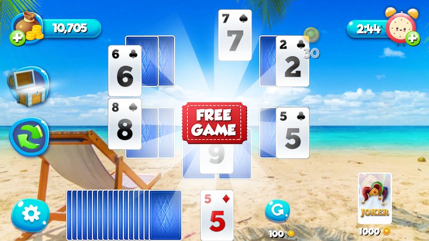 Screenshot 1: Solitaire TriPeaks Free Card Games