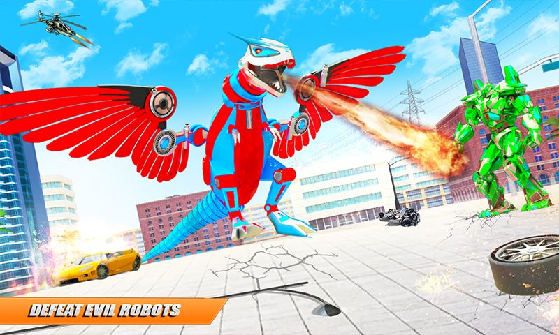 Screenshot 1: Dino Transform Robot Car Game