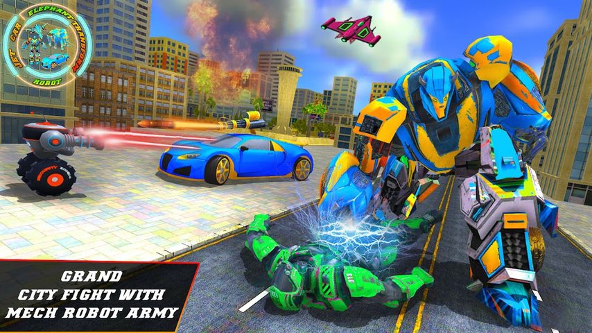 Screenshot 9: Elephant Robot Transform Jet Game