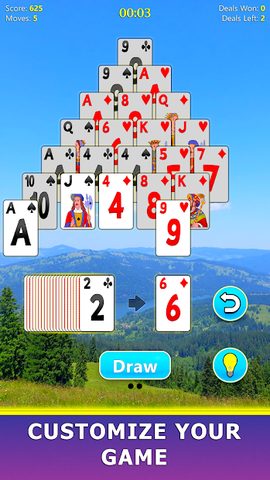 Captura 3: Juego de cartas "Pirámide"