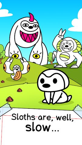 Screenshot 1: Sloth Evolution: Merge Game