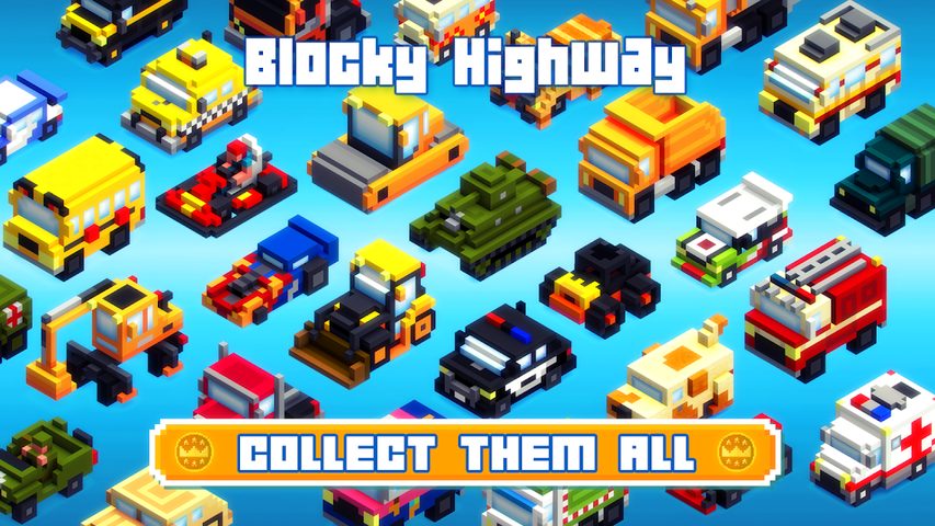 Screenshot 3: Blocky Highway: Traffic Racing