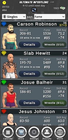 Скриншот 1: Ultimate Wrestling Manager