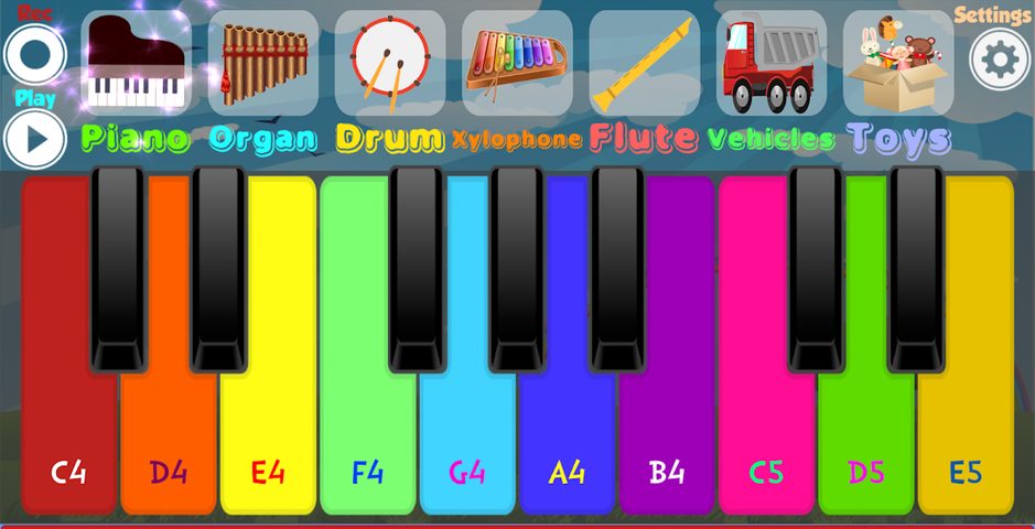 Captura 5: Piano para niños y bebés