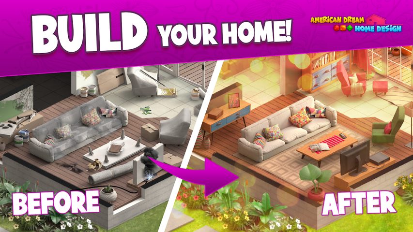 Screenshot 1: American Dream Home Design