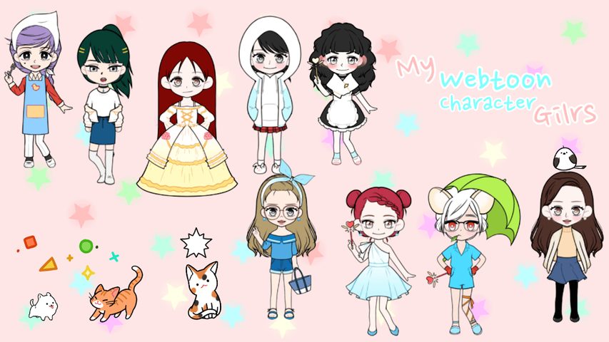 Screenshot 9: K-pop Webtoon Character Girls