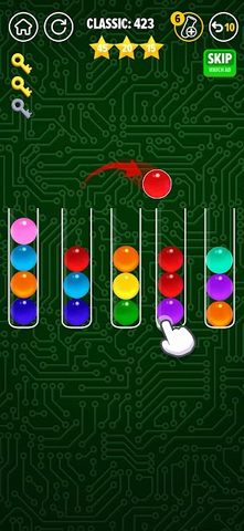 Captura 1: Rompecabezas de clasificación de colores