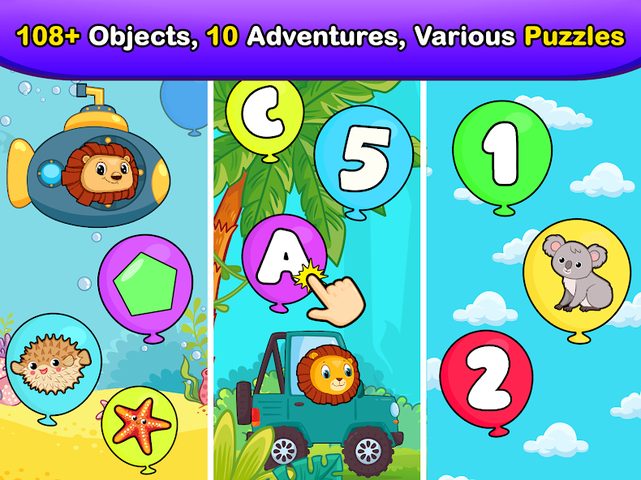 Скриншот 24: Бесплатная обучающая игра 'Лопни шарик' для детей