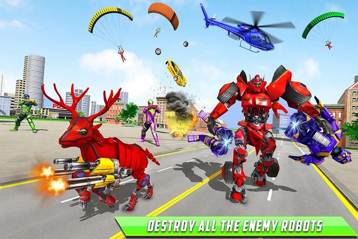 Screenshot 4: Deer Robot Car Game-Robot Game