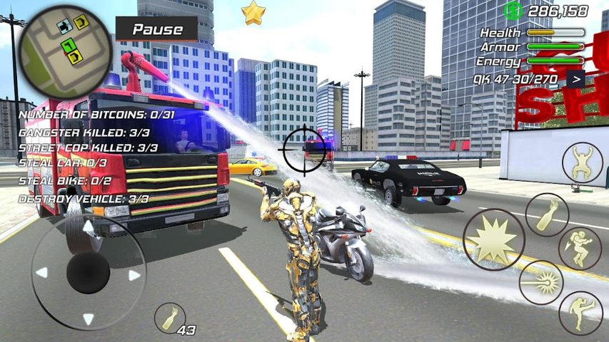 Screenshot 8: Super Crime Steel War Hero Iron Flying Mech Robot