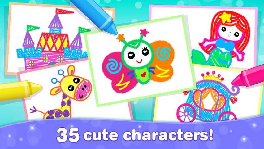 Screenshot 15: Bini Kids Drawing Games for Girls! Toddlers Apps!