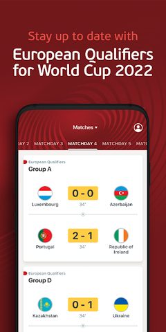 Captura 5: Aplicación Oficial de la Liga de las Naciones de la UEFA