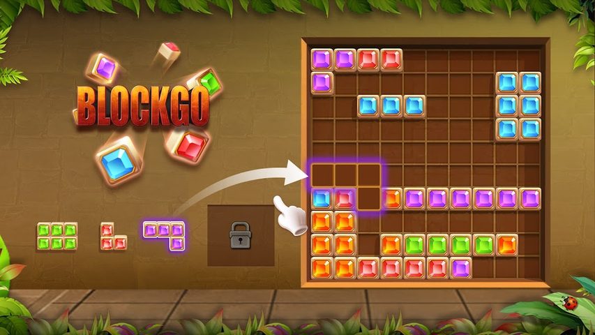 Screenshot 1: BlockGo - Classic Gem Block Puzzle Game
