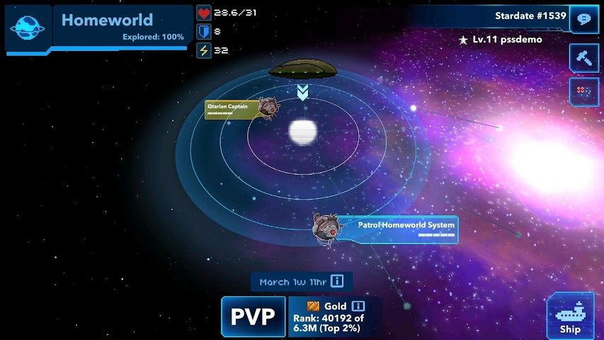Captura 6: Juego estratégico espacial