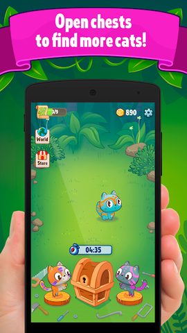 Screenshot 2: Cute Cat Merge & Collect: Lost