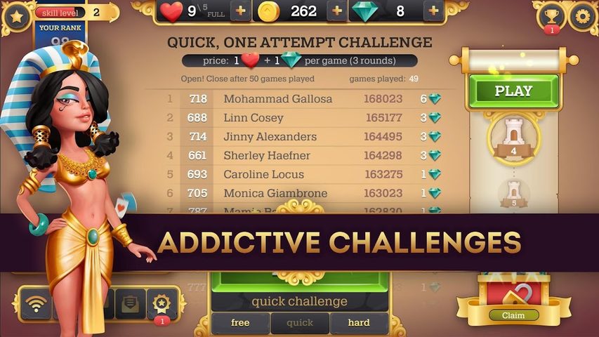 Screenshot 3: Cleopatra Solitaire TriPeaks