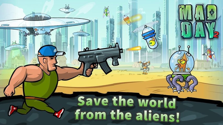 Screenshot 1: Mad Day 2: Shoot the Aliens
