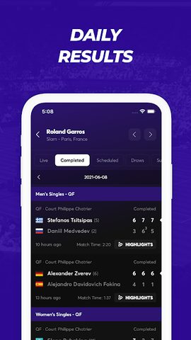 Screenshot 2: TNNS: Tennis Live Scores
